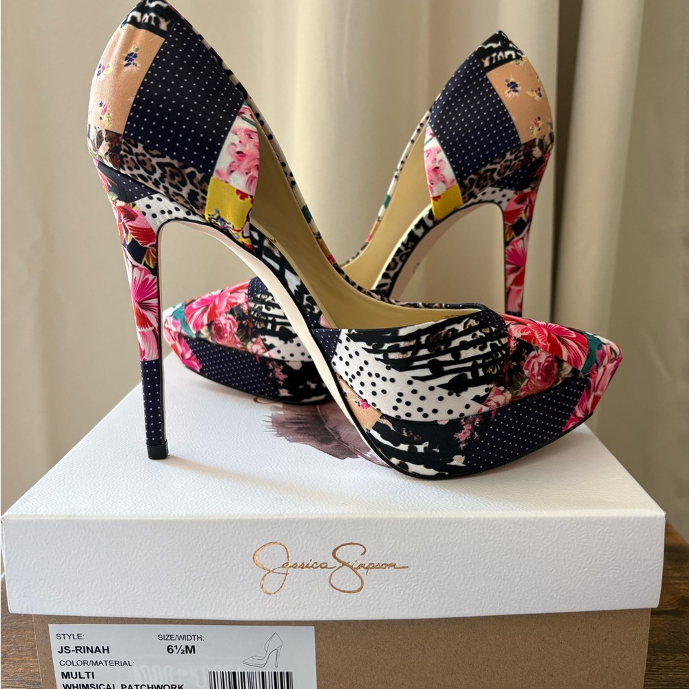 Jessica Simpson Women's Floral and Polka Dot Heels